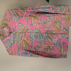 Lilly Pulitzer pink shell zip up